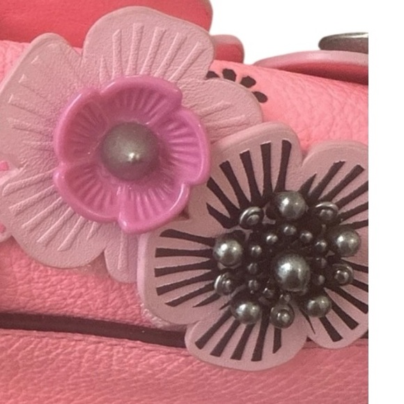 Coach 1941 Dinky 15 Wild Tea Rose Fringe Crossbody Bag NWT Ltd Ed Pink Leather - Picture 11 of 16